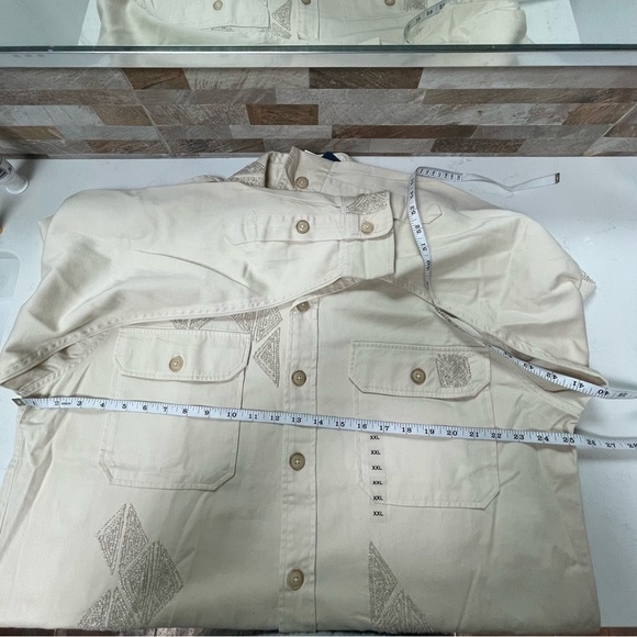 𝅺POLO by Ralph Lauren Beaded Twill Button Down Shirt NWT Sz XXL - Picture 6 of 13